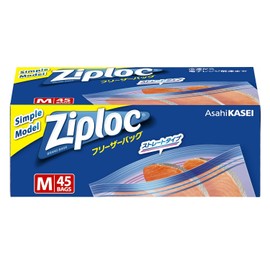 Ziploc Freezer Bags, Simple Model, M, 45 Pieces