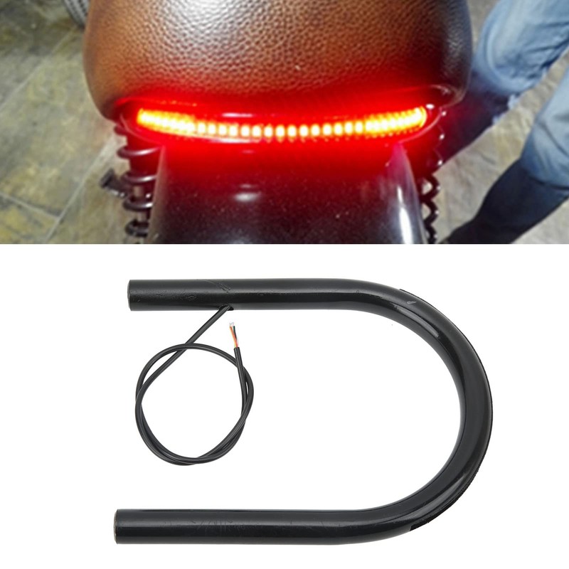 Acouto Motorcycle Rear Seat Frame Hoop with LED Tail Brake