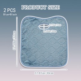 XNBTFK 2-Pack Potty Training Car Seat Protector for Toddlers, Waterproof & Non-Slip Car Seat Cover, Black + Blue Grey, 32x30cm, Easy to Clean & Install