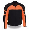 Milwaukee Men's Black and Orange MPM1791 Armored Textile Motorcycle Riding