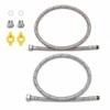 Klabb Sink Faucet Water Line Kit, 32" Flexible Braided Connector