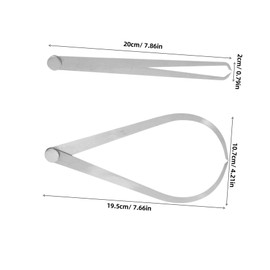 Gatuida 2pcs Calipers Sculpture Measuring Tools Clay Measuring Tools Outside Measuring Tools Firm Joint Measuring Kit Pottery Sculpture Tools Long Measurement Kit Silver Stainless Steel