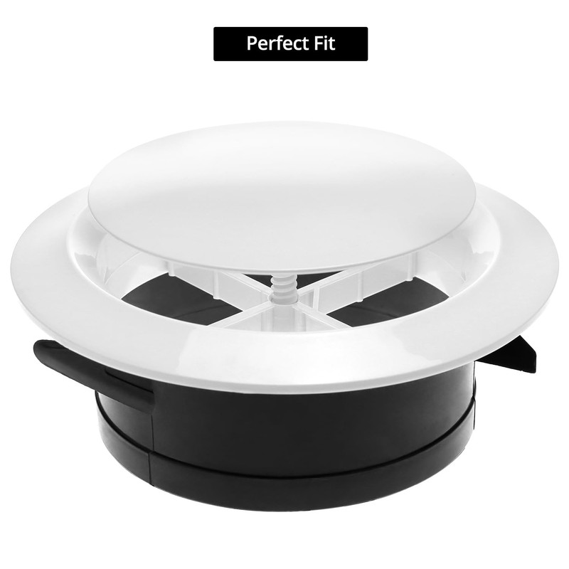 QWORK Adjustable Air Vent Diffuser - 6 Inch, 2 Pack