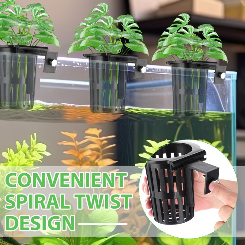 Baderke 8 Pack Aquarium Plant Holder Hanging Aquarium Planter Cup