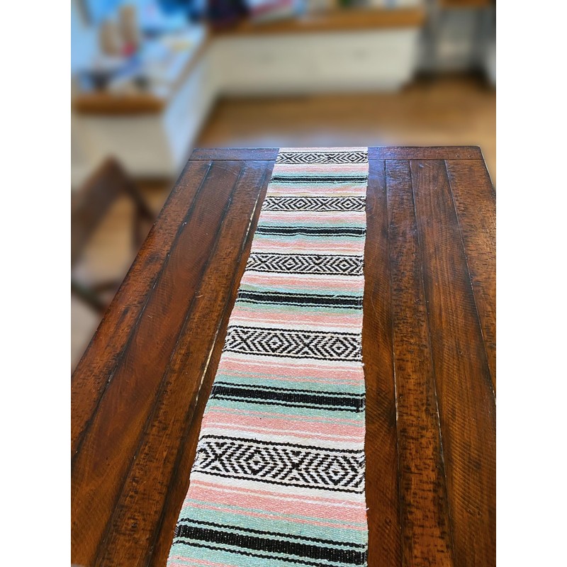 Del Mex - Camino de mesa tradicional mexicano Falsa (rosa