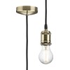 Knightsbridge 1.8m E27 Vintage Pendant Set - Antique Brass, (8271L)
