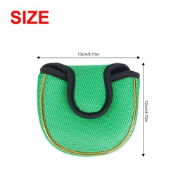 Andux Gold Putter Cover Golf Putter Head Covers Semicircle MT/TG28 Green