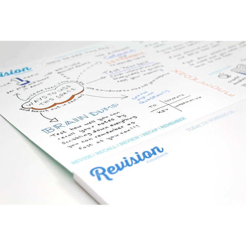 Silvine Luxpad Gluebound Revision and Study Desk Pad with 48