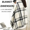 Fleece Wearable Blanket with Buttons - Comfy Poncho Throw Flannel