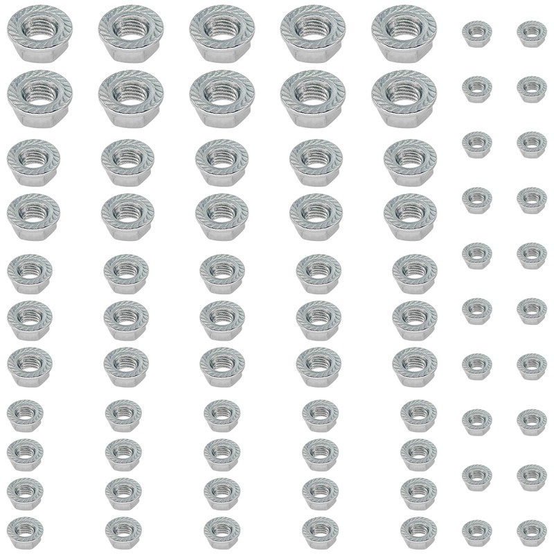 75 PCS M3 - M8 304 Stainless Steel Hex Flange