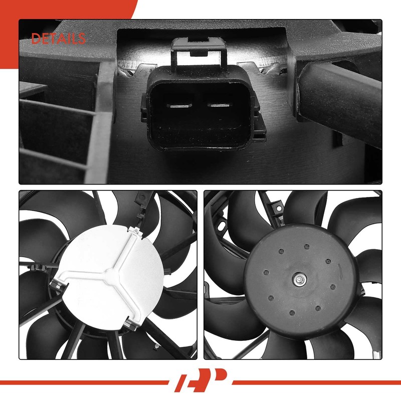 A-Premium Engine Radiator Cooling Fan Assembly Compatible with Select Ford