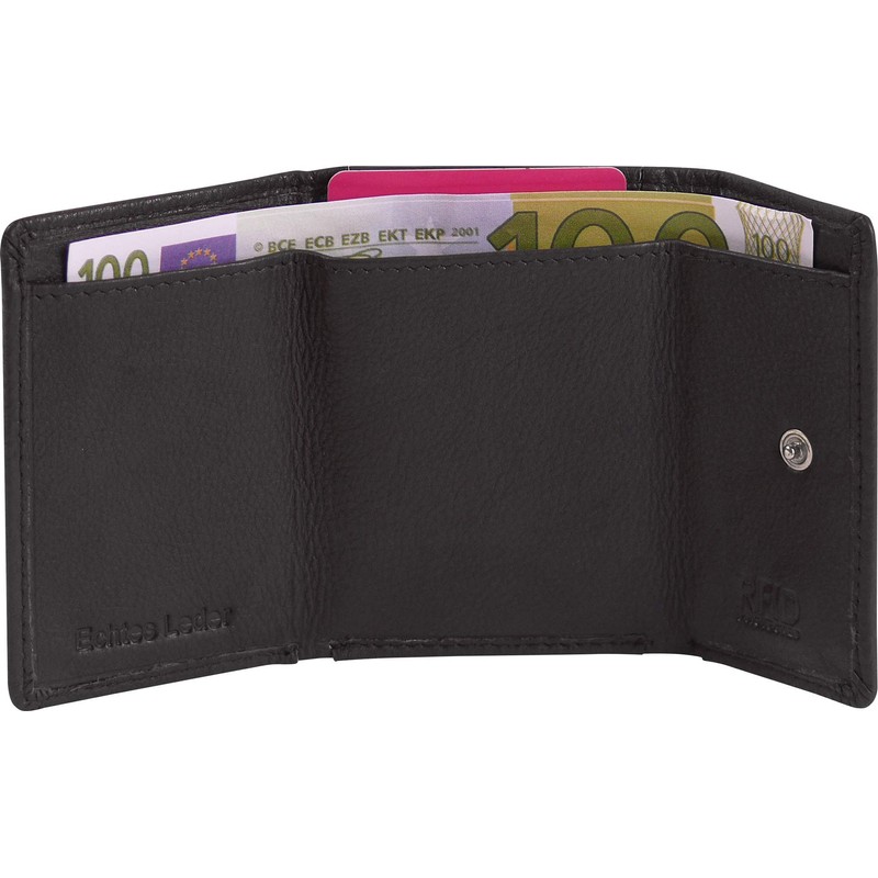 Harrys-Collection Women's Men's Small Handy Wallet Soft Nappa Leather RFID