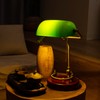 Bankers Lamp, Traditional Green Desk Lamp with Solid Birch Wood