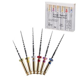 SNAWOP Dental Endo Files 6PCS Large Tapered Niti Rotary Files SX-F3 25MM Endodontic Root Canal Treatment Engine File
