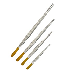 DEBAKEY Vascular Tissue Forceps 6 INCH to 12 INCH - Gold Tips Satin Finish - German Stainless CE - HIGH Grade (ArTLaB) (1, 10 INCH)