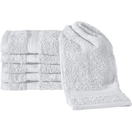 REDBEST Chicago Guest Towel Pack of 6 White Size 30 x 50 cm - Absorbent, Durable, Ideal for Travel, Sports (Other Colours)