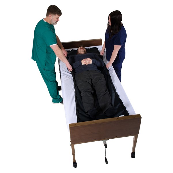 Patient Aid 78" x 28" Reusable Flat Slide Sheet with Handles (3 Pack) - for Patient Transfers, Turning, Repositioning in Bed - Sliding Draw Sheets to Assist Moving Elderly & Disabled