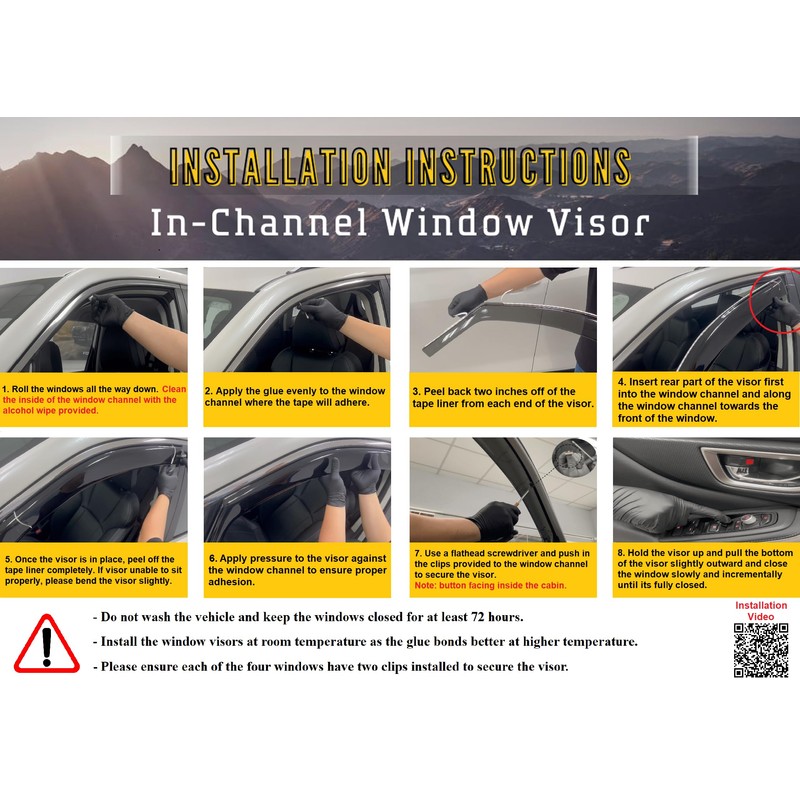 2018-2025 in-Channel Rain Guards for Jeep Wrangler JL Side Window