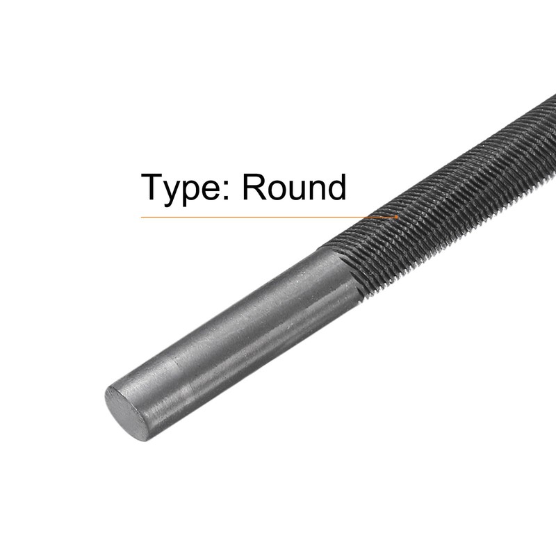 sourcing map Chainsaw File 13/64"(5mm) Chrome Steel Double Cut Round