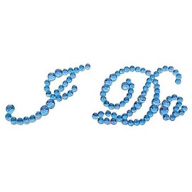 Set of Crystal I Do & Me Too Wedding Shoe Stickers For Your Wedding Shoes, Great Wedding day gift Novelty Gift (BLUE I DO)