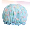 Angoily 3pcs Flamingo Printed Double Layer Bathing Hat Lightweight Shower