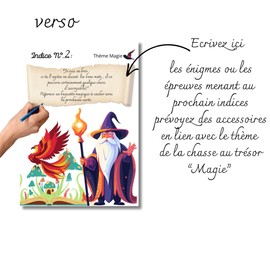 Treasure Hunt Scratch Cards, Children's Birthday Game Age 5-12, Kit 10 Cards with Dots, Indoor/Outdoor (Magic)