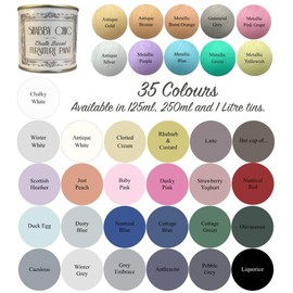 Shabby Chic Chalk Based Furniture Paint: Luxurious Chalk Finish Furniture and Craft Paint for Home Decor, DIY Projects, Wood Furniture - Interior Paints with Rustic Matte Finish - 8.5oz - Winter Grey
