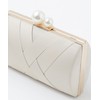 niana Party Bag, Clutch Bag, Handbag, Pearl, Satin, beige