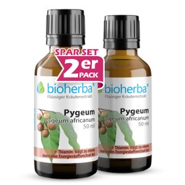 BIOHERBA 2 Pygeum Africanum Tincture - 50 ml High Dose Extract - Only 70 Drops a Day - Supports Prostate Health and Urinary Flow, Vegan, Enriched with Vitamin B12, PZN 18217875