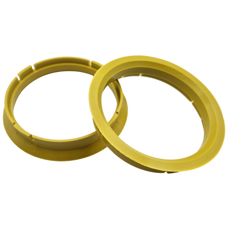 4x Centring Rings 72.5-66.6/72.5 to 66.6 Yellow
