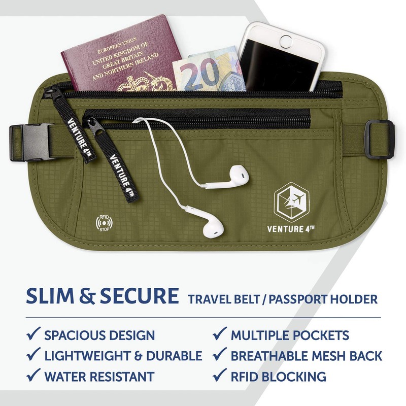 Travel Money Belt for Men and Women - Concealed Travel