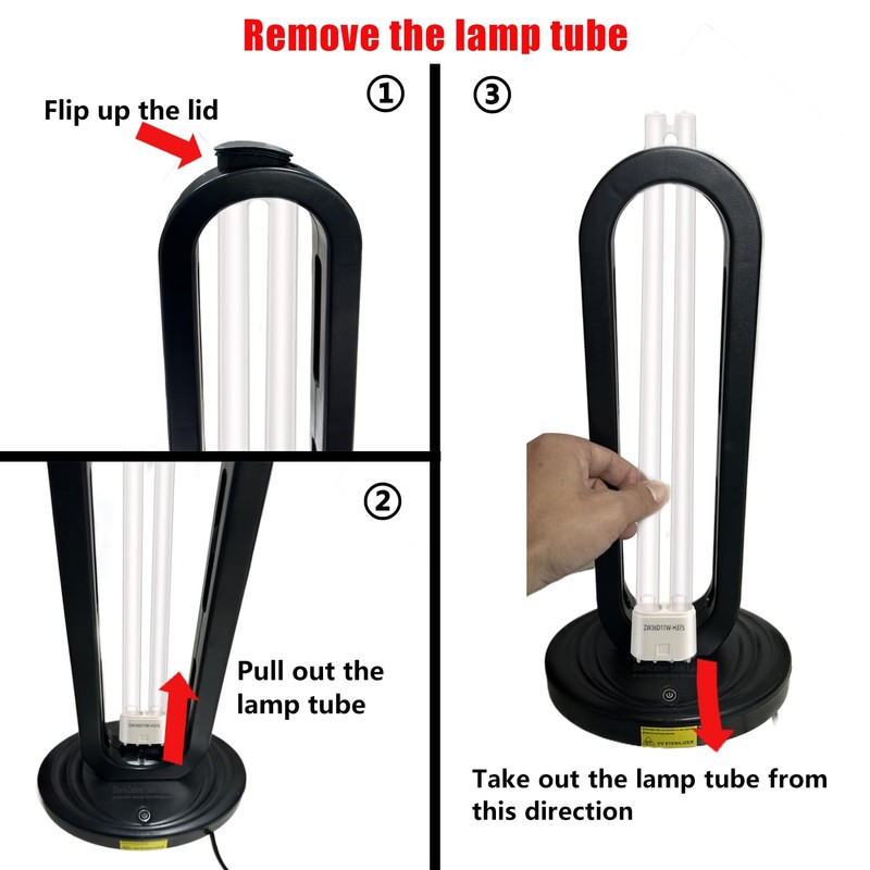 R-LOMU UV Light Tube Ozone Sanitizer Bulb Ultraviolet Lamp Quartz