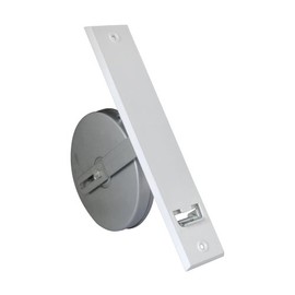 jarolift White Gear Belt Winder with Plastic Cover Plate Hole Spacing 214mm for Roller Shutter Straps up to 23mm Wide