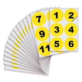 iSYFIX Yellow Consecutive Number Stickers – 1 to 100, 4-inch, 1 Set – Vinyl Self Adhesive Premium Decal, Ideal for Inventory, Storage, Organizing, Boxes, Toolbox, Lockers & More, Indoor/Outdoor