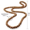 Indian Long Wood Necklace for Women Africa Wooden Pray Bead