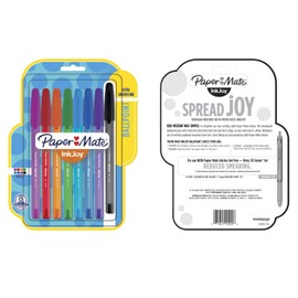 Paper Mate Inkjoy 100 Ballpoint Pen, Stick, Medium 1 Mm, Eight Assorted Ink And Barrel Colors, 8/pack