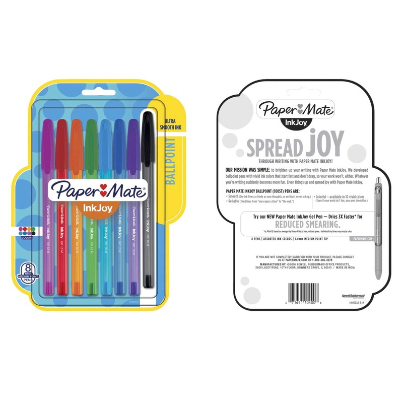 Paper Mate Inkjoy 100 Ballpoint Pen, Stick, Medium 1 Mm,
