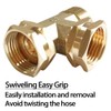 Joywayus 3/4 GHT Threaded Brass Swivel Pipe Fitting Tee T