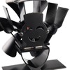 Stove Fan 6 Blade Mini Fireplace Fan Heat Powered Wood