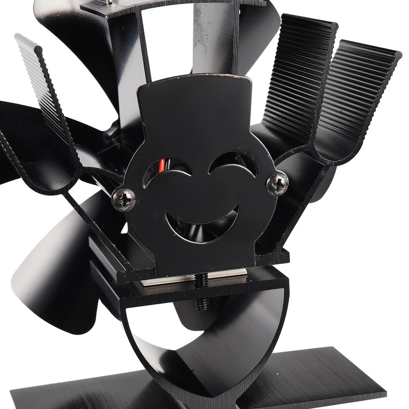 Stove Fan 6 Blade Mini Fireplace Fan Heat Powered Wood