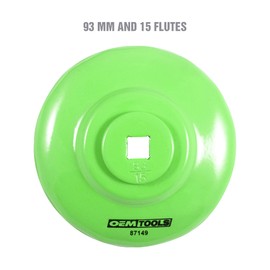 OEMTOOLS 87149 93 Millimeter and 15 Flute Oil Filter Wrench