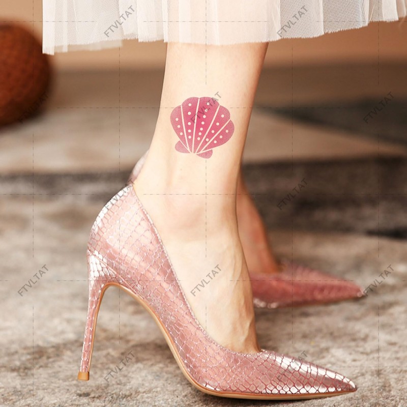 FTVLTAT 20 Sheets Glitter Ocean Animal Temporary Tattoos, Shimmering Sea