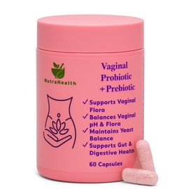 Probiótico  prebiótico vaginal para mujeres favorece el equilibrio del pH, combate la levadura y el mal olor, con Lactobacillus rhamnosus, reuteri,...