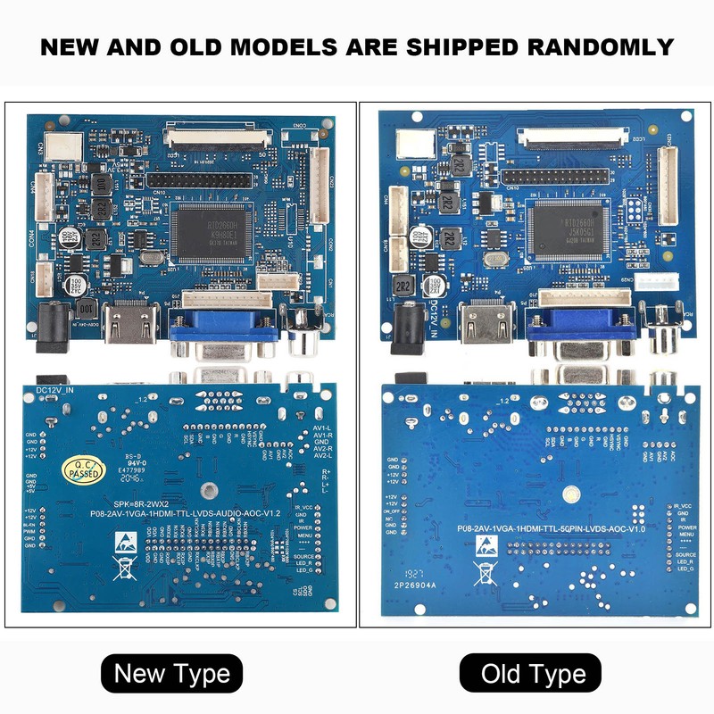 HDMI VGA 2AV Reversing Driver Board for 7inch AT070TN92 800x480