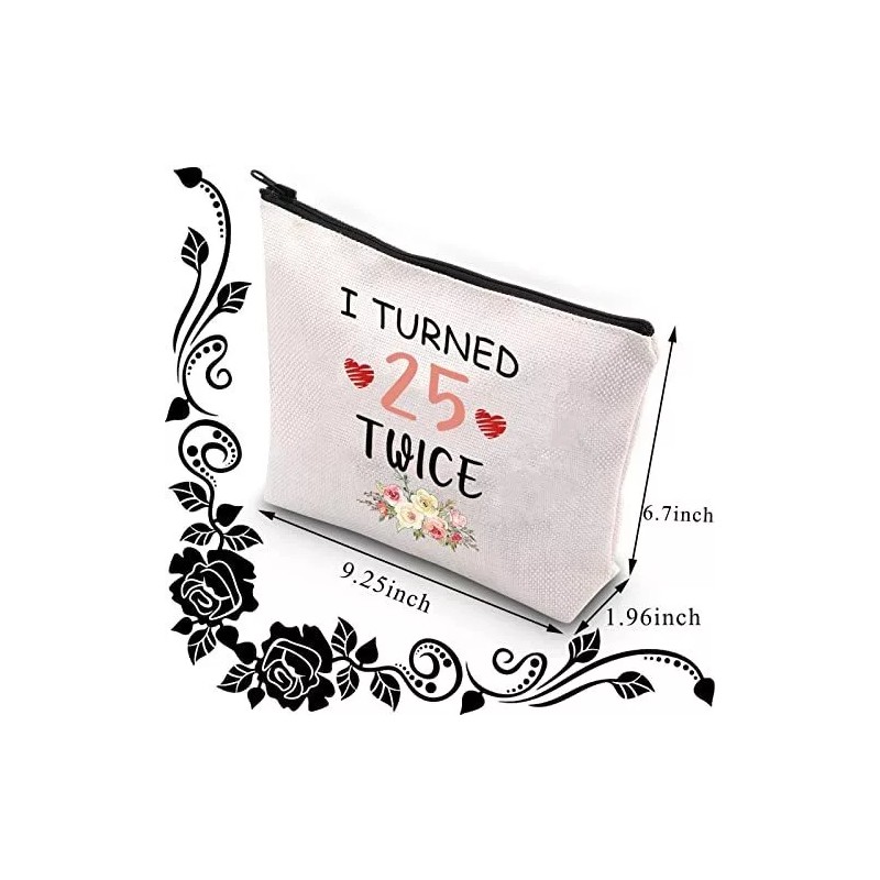 BDPWSS Regalo 50 Cumpleaños Mujer Neceser Maquillaje 50 Años 20