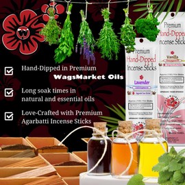 WagsMarket Premium Hand Dipped Incense Sticks, You Choose The Scent. 100-12in Sticks. (Pink Sugar)