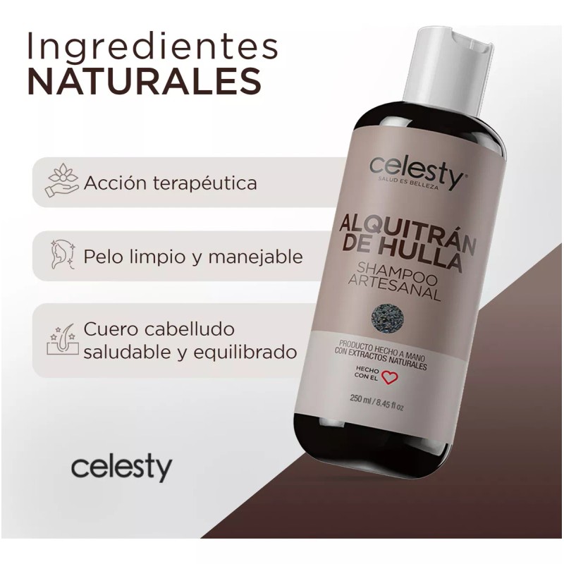 Celesty Shampoo De Alquitrán Cabello Limpio Y Saludable 250ml