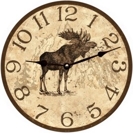 M. Dallas Co. Rustic Moose Clock - 23" Clock