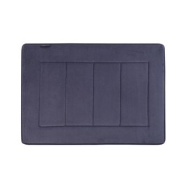 Fabbrica Home Bathroom Rugs, High Density Memory Foam Bath Mat, Absorbency & Non-Slip, Easy Care, Machine Washable Bath Mats for Bathroom, Shower&Tub, Modern Coral Velvet ( Slate Grey, 17" x 24")