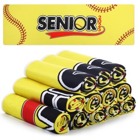 Peryiter 12 Pcs 2025 Senior Baseball/Softball Cooling Towels 40" x 12" Sport Microfiber Face & Hand Towels, Breathable Soft for Teams, Gifts, Graduation, Games, Party Favors(Softball)